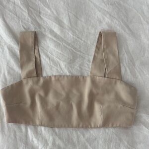 Satin champagne Cropped Tank Top